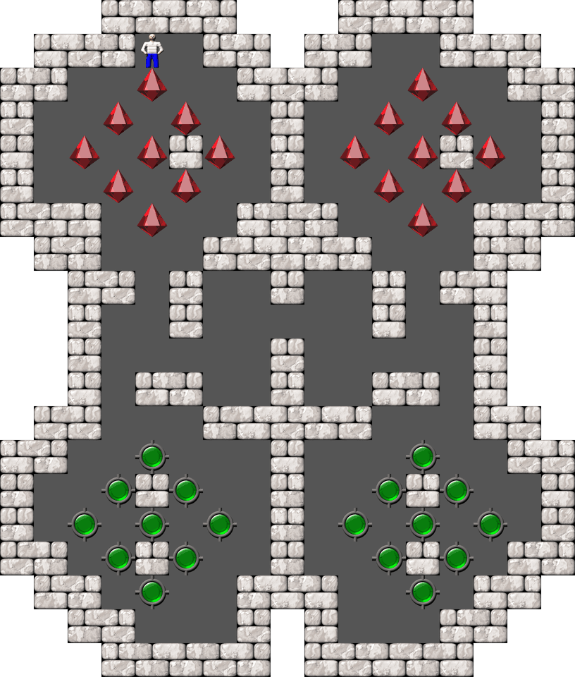 Sokoban Demons & Diamonds level 16